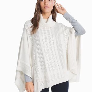 White House Black Market Cowl Neck Sweater Poncho Large